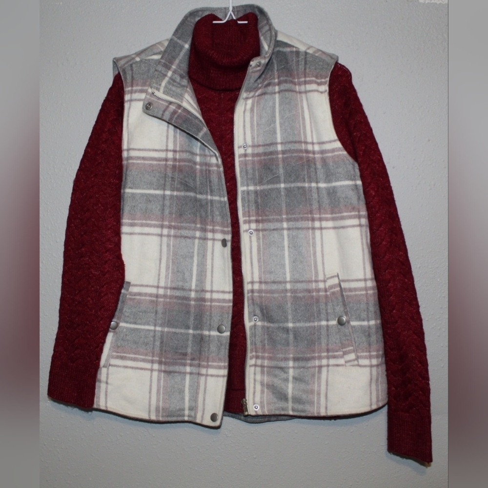 Michael Kors Cable Knit Sweater & Francescas Sherpa Lined Vest